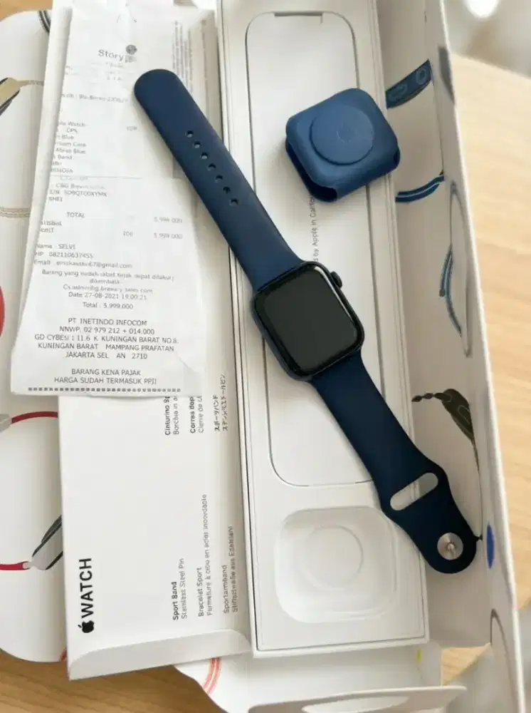 Apple Watch Series 7 45mm - Midnight/Abyss Blue (Resmi iBox)