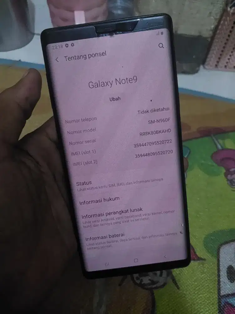 Samsung note 9 6/128 batangan