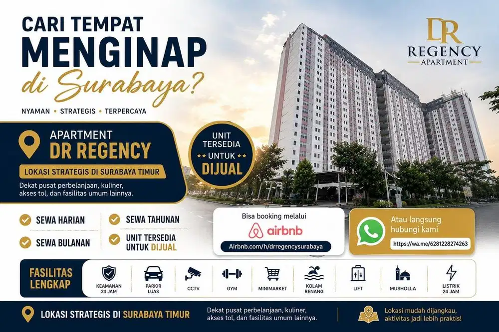 (DISEWAKAN) - 2BR Apartemen Dian Regency Surabaya (furnished)