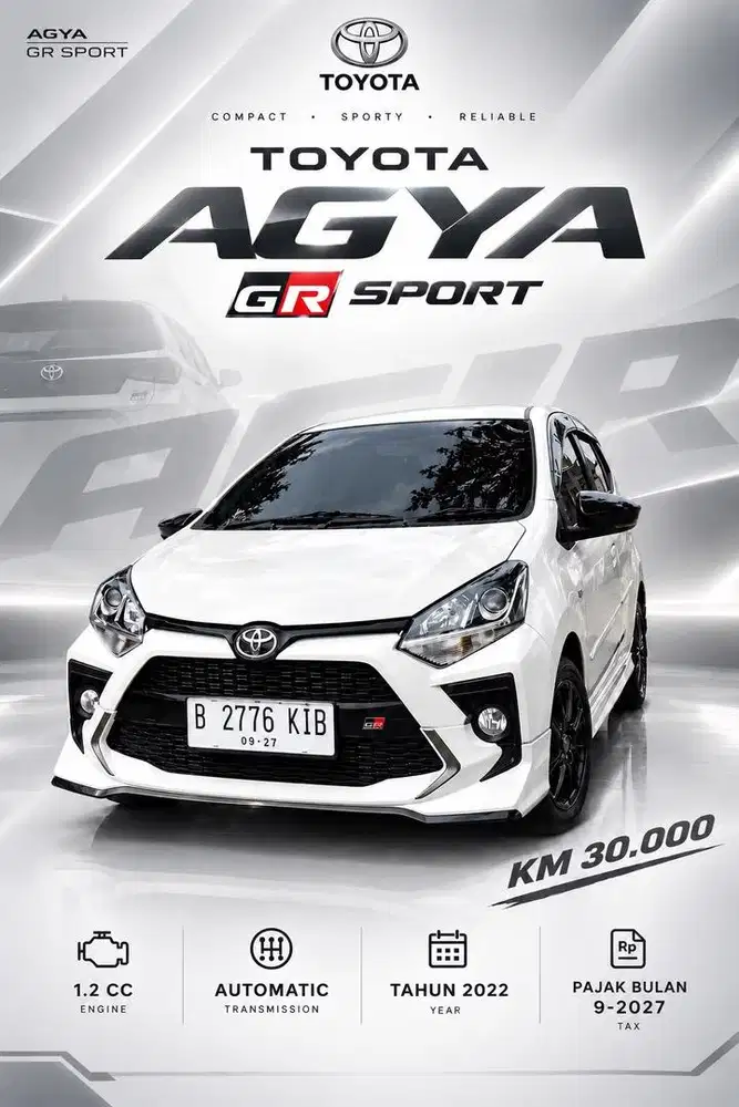 Toyota Agya 1.2 GR Matic 2022