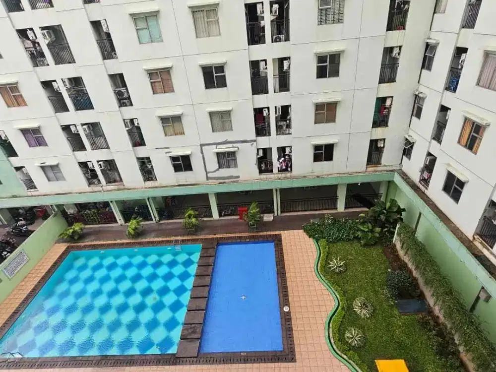 Dijual murah Apartemen Green Park View Type 2 Br Lt 6 luas 35 m2 SHMSRS  full furnished,  view pool, siap huni, tinggal bawah koper aja!! Survey segera yuk!