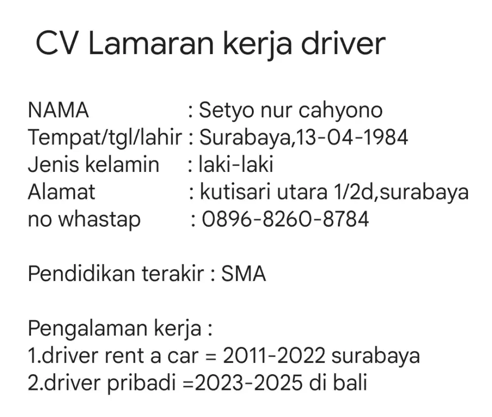 mencari pekekerjaan sim a