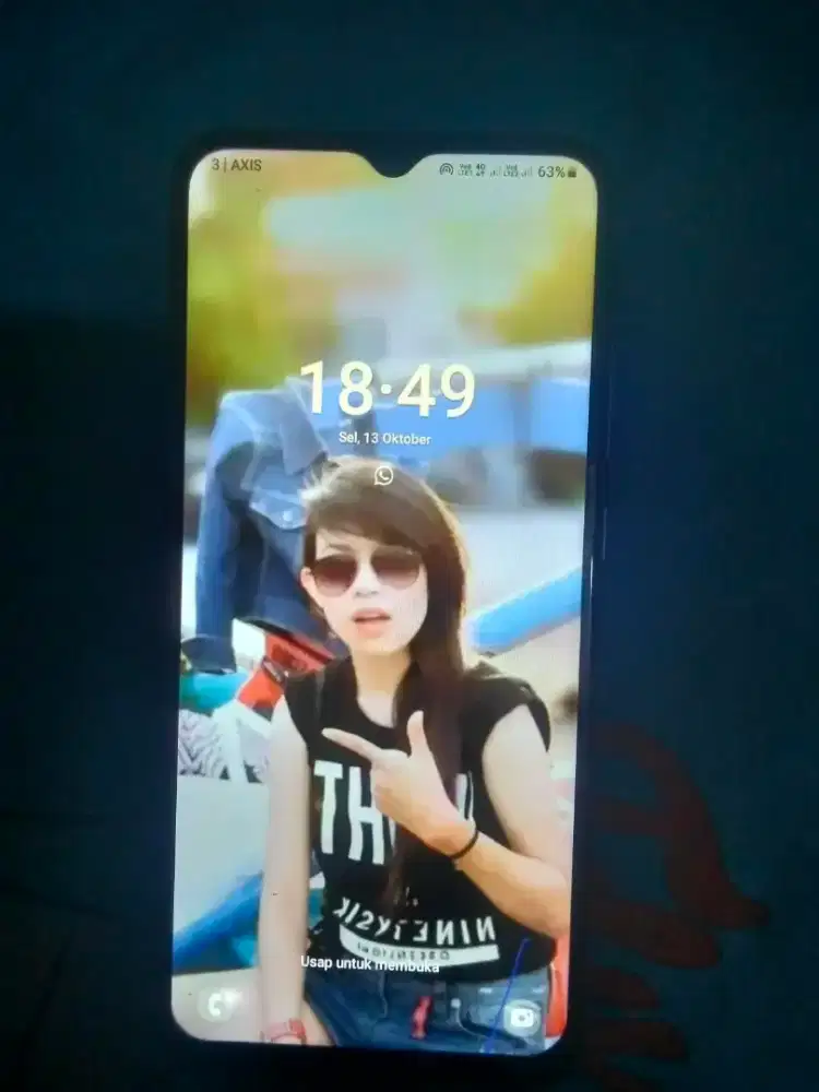Jual hp Samsung A03 Fullset kabel data aja batok nya ilang Rp.875000