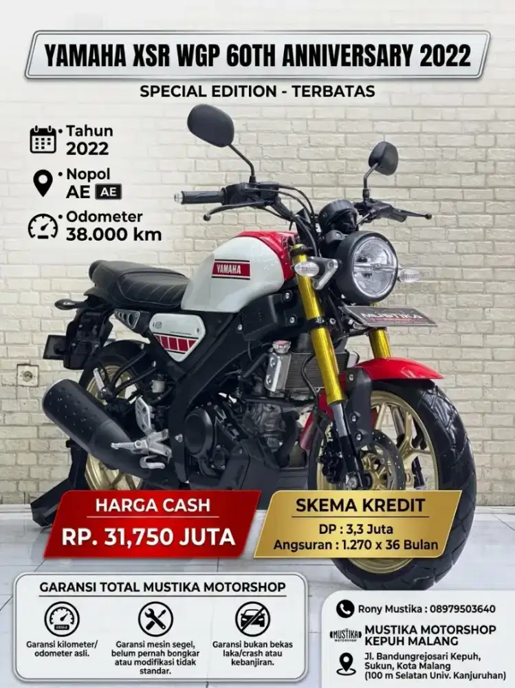 YAMAHA XSR 155 EDISI KHUSUS‼️TH 2022 WGP 60TH ANIVERSARY ~RONY MUSTIKA