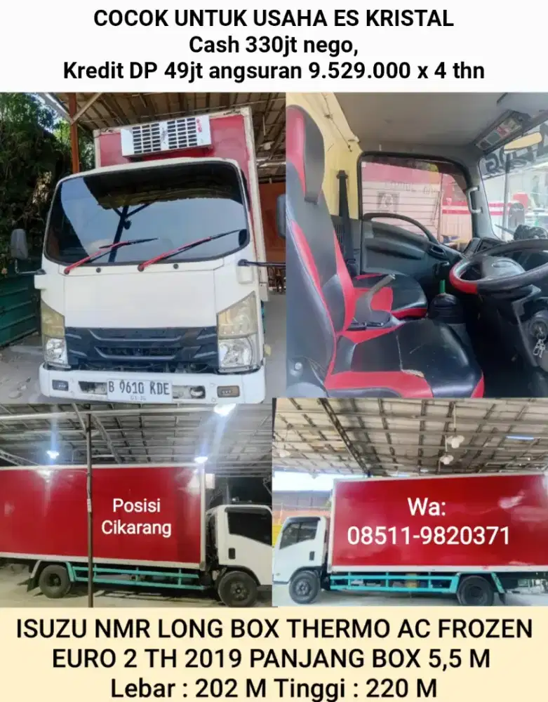 Isuzu NMR long box thermo ac frozen euro 2 ukuran box 5,5m x 2m x 2,2m