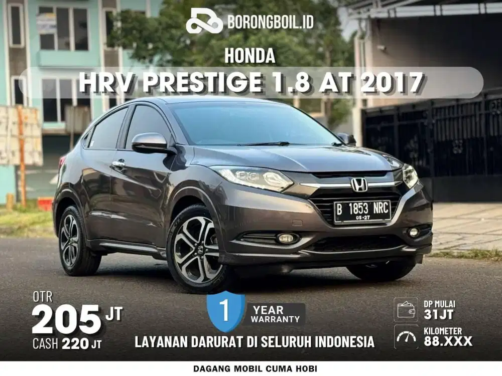 DP RENDAH! LOW KM HRV PRESTIGE 1.8 AT SUNROOF 2017 ABU LOW KM ISTIMEWA