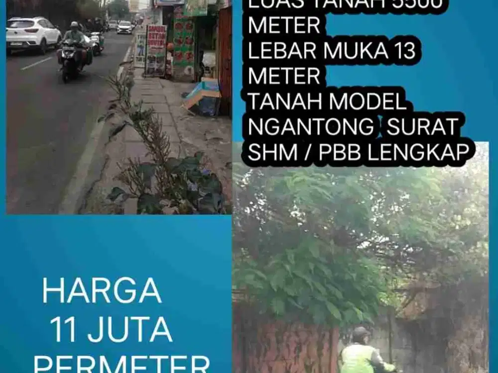DIJUAL CEPAT TANAH PINGGIR JALAN RAYA SANGAT STRATEGIS