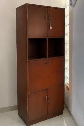 Lemari Buku & serbaguna Kayu Asli Anti Rayap