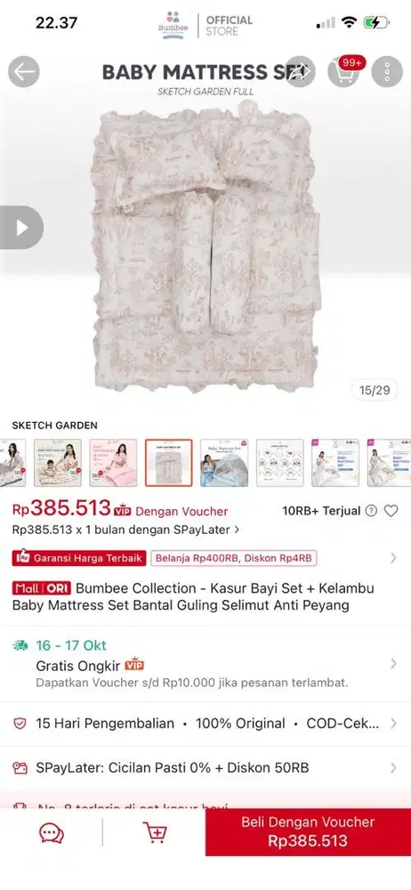 Kasur bayi bumbee