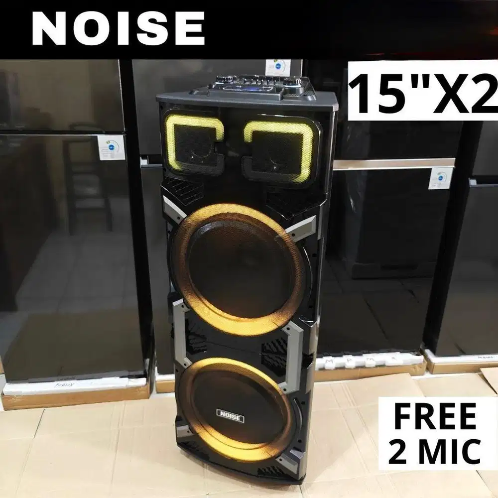 New Professional Active Speaker NOISE DOUBLE BASS 15+ Free2Mic