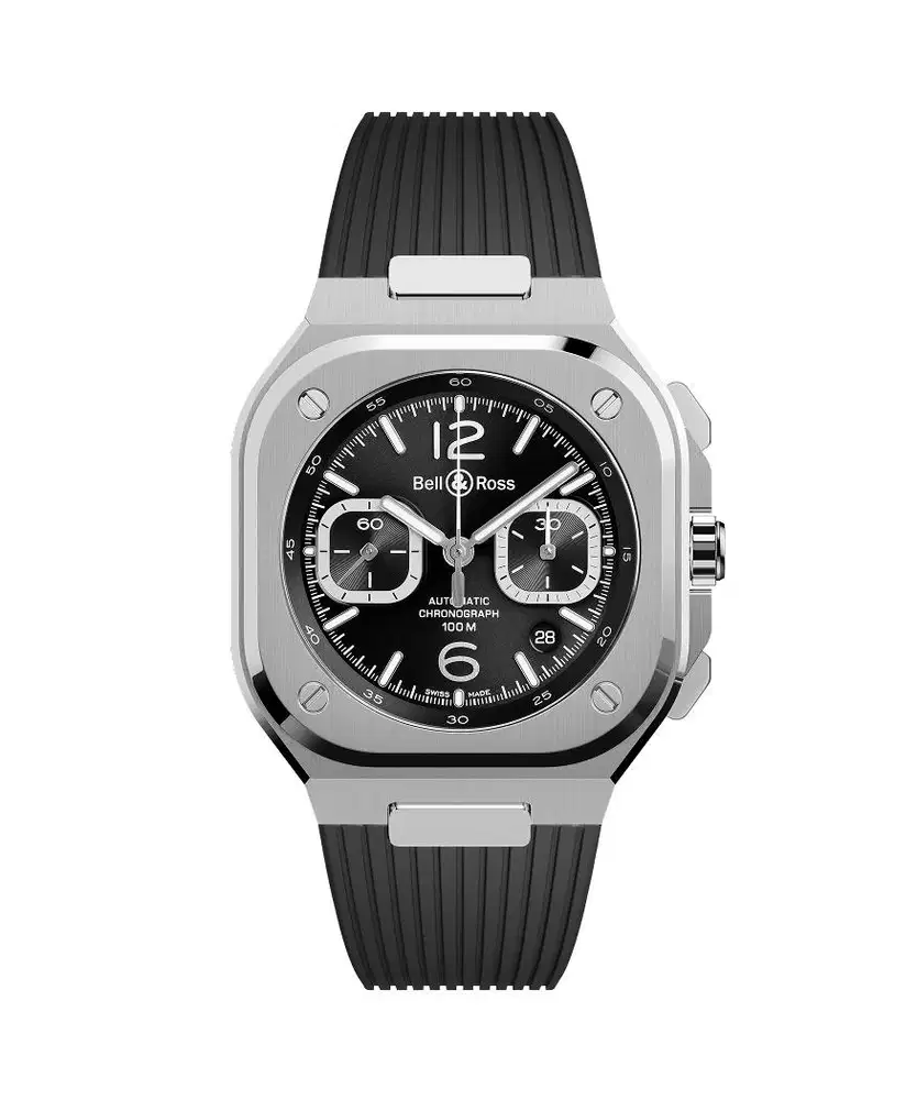 Bell & Ross BR 05 Chrono Black Dial Rubber 42mm - New in Box