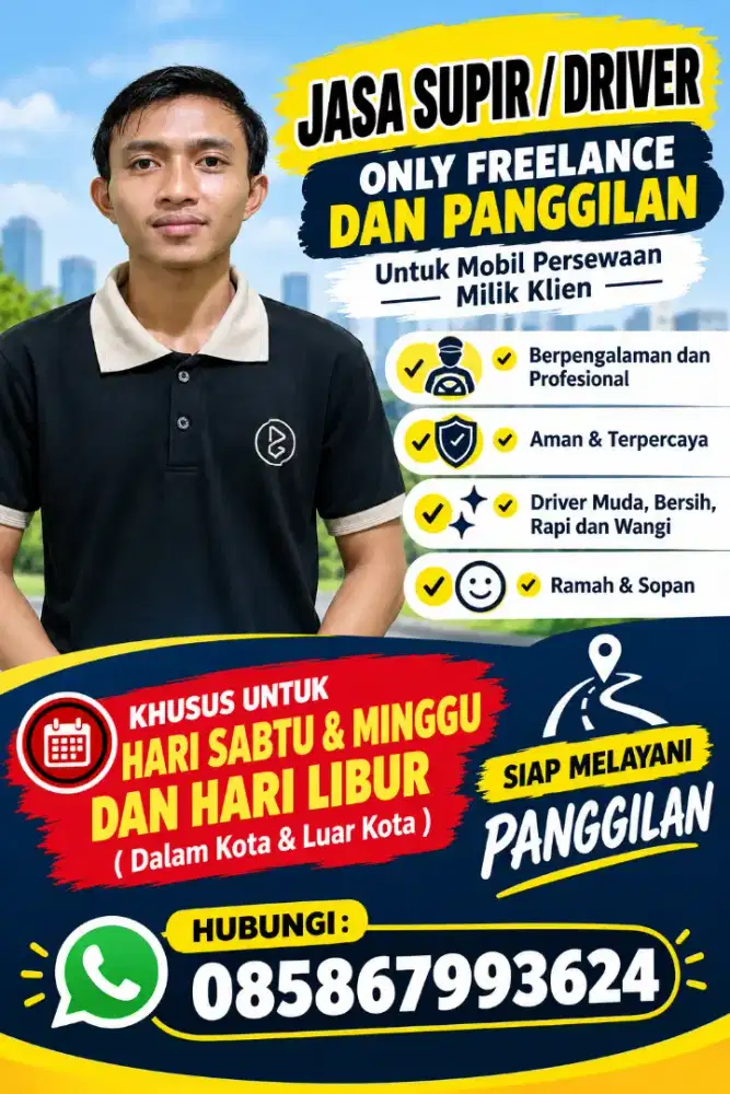 jasa supir/driver only freelance dan panggilan