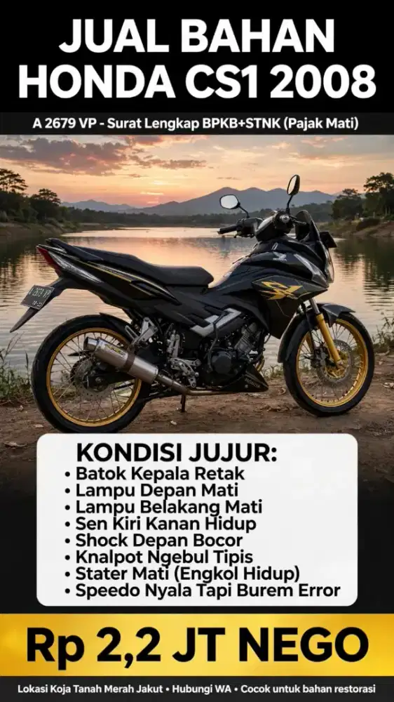 Honda cs1 2008 plat A Banten