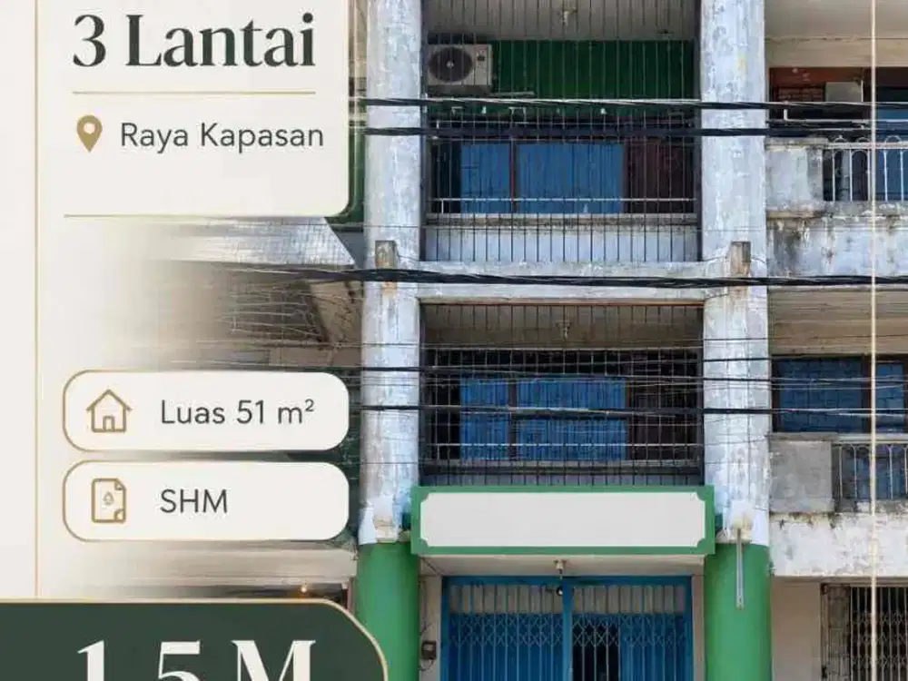 Dijual ruko 3 lantai raya kapasan