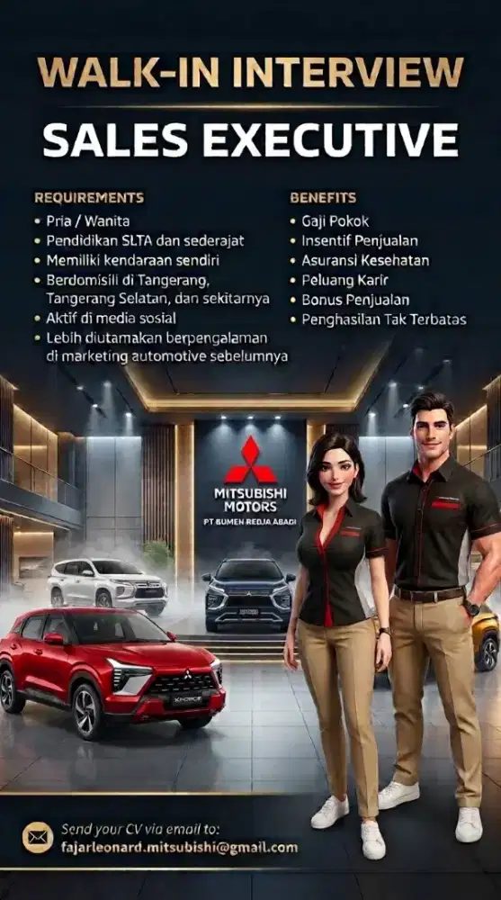 Lowongan Kerja Sales Mitsubishi