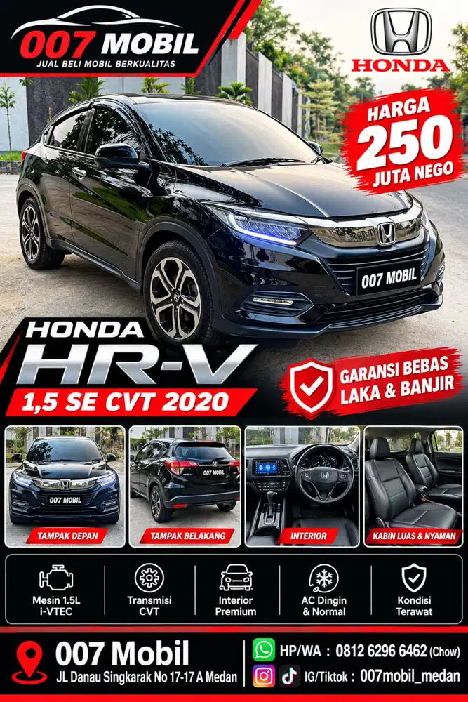 Honda HRV 1,5 SE CVT 2020 , 2019, 2018 , WRV , BRV