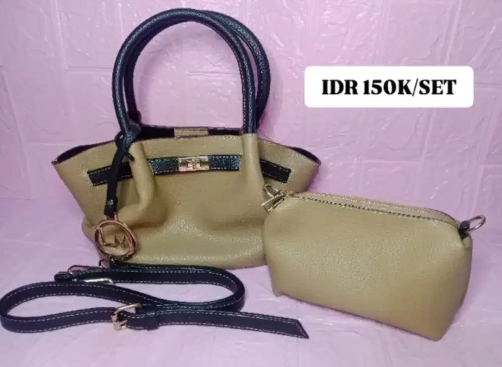 TAS SET COKLAT BLACK