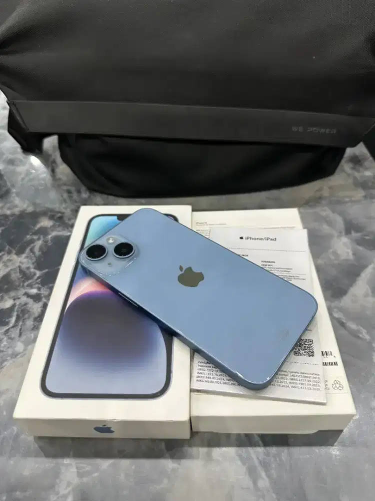 iPhone 14 128gb (Blue) iBox Garansi Aktif Maret 2027