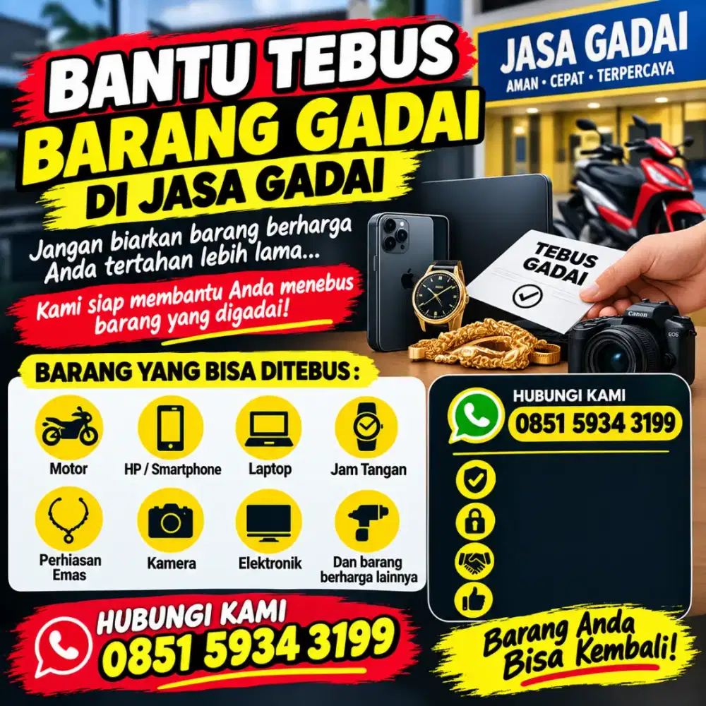 Tebus gadai hp / emas dll