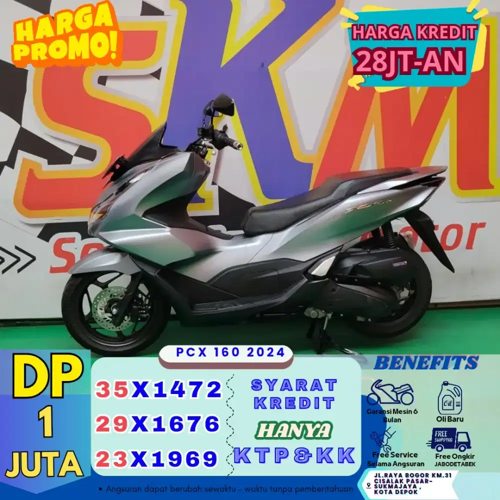 ( pcx 160 tahun 2024 dp 1 juta servis gratis selama angsuran
