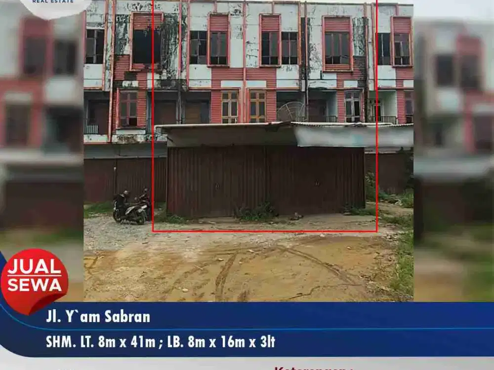 Ruko 2 unit tepi jalan