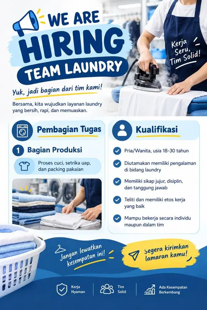 Lowongan Pekerjaan - Team Laundry