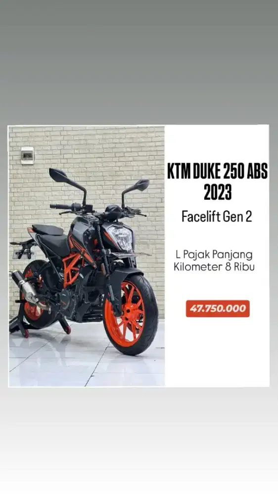 KING OF TORQUE‼️ KTM DUKE 250 TH 2023 SUPER MULUS ODO 8RB ASLI