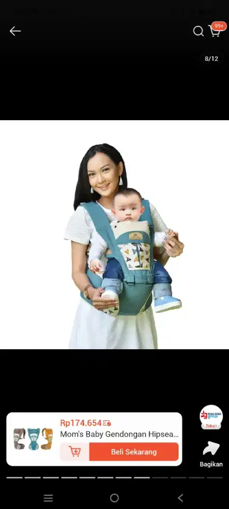 Gendongan Bayi Depan (hipseat)