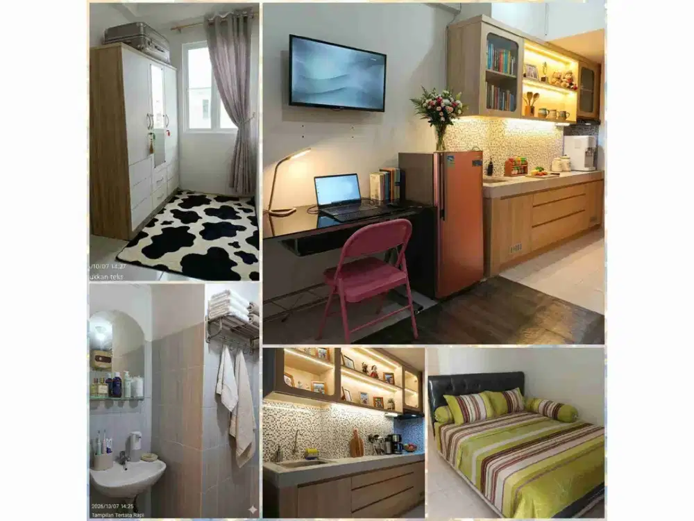 20jt/th full furnish. disewakan apartemen puncak cbd 2br full furnish