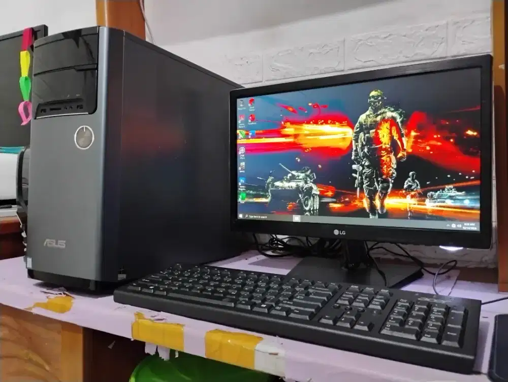 Pc gaming PB dan roblox / intel gen6 ddr4 + monitor 19inch / asus