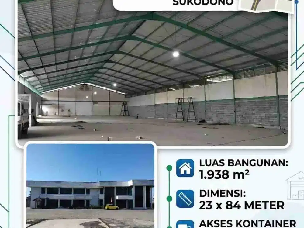 gudang sewa murah sukodono sidoarjo dkt tol sidoarjo