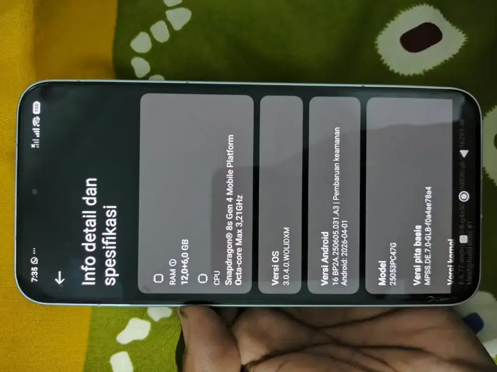 Poco f7 Ram 12+6 GB Rom 512Gb