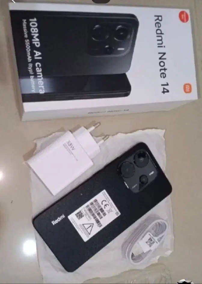 Hp xiaomi redmi note 14 8/256 jaringan 5Gb black