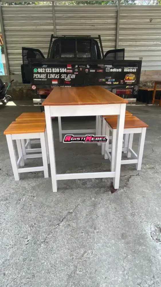 Set meja kursi warung kedai cafe