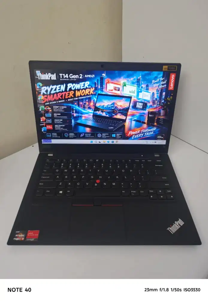 Lenovo ThinkPad T14 Gen 2 Ryzen 5 PRO 5650U RAM 8GB SSD 256GB