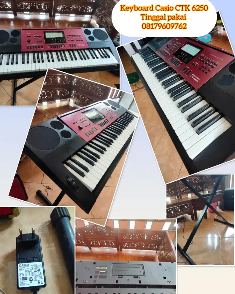 Keyboard Casio CTK 6250 normal mulus terawat tinggal pakai