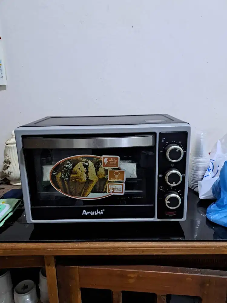 dijual oven arashi lengkap dengan loyang, kondisi mulus