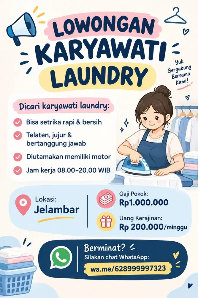 Lowongan Kerja Laundry Karyawati