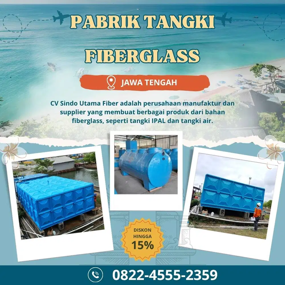 Tangki Fiberglass FRP-Panel Tank, Roof Tank & Ground Tank Kendal