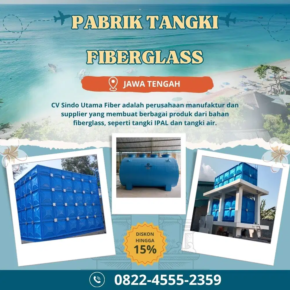 Tangki Fiberglass FRP-Panel Tank, Roof Tank & Ground Tank Kudus