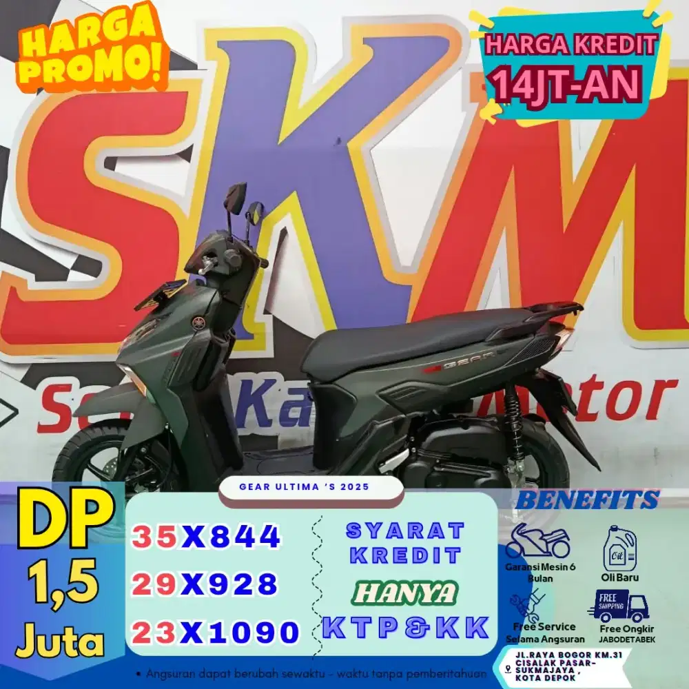 Kredit cukup ktp dan kk proses 1hari gear ultima 2025