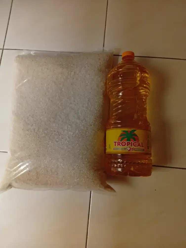 Bundling beras 5kg+minyak 2liter