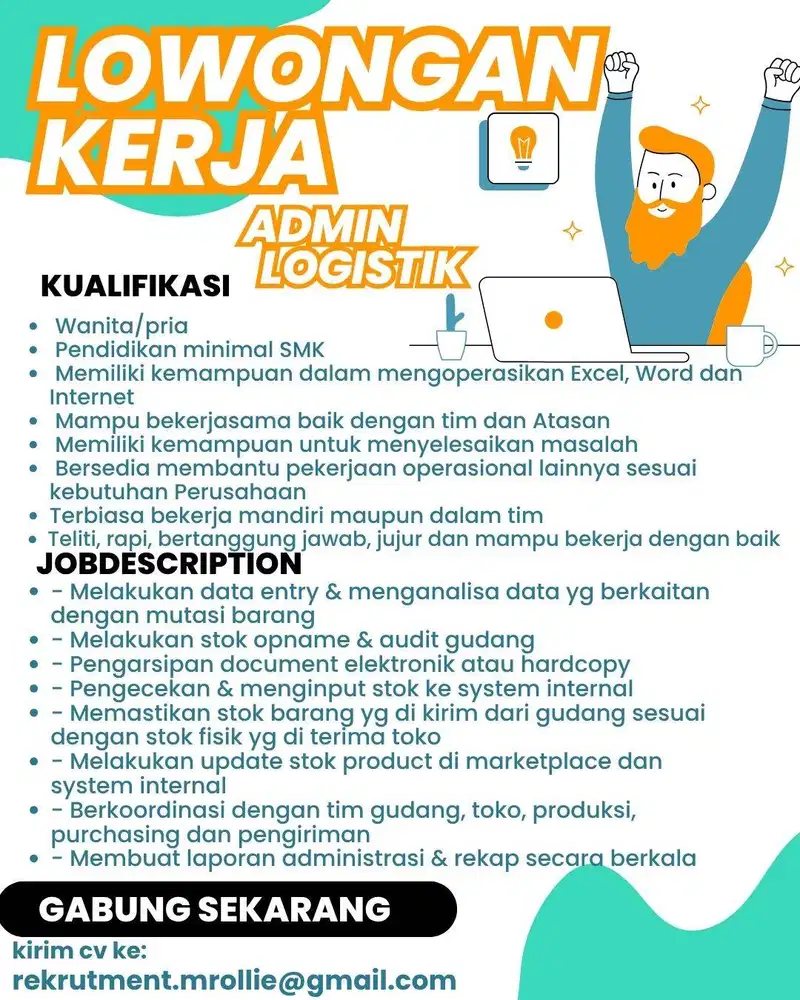 Lowongan Kerja - Admin Logistik