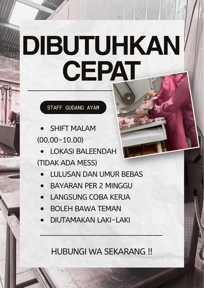 DIBUTUHKAN CEPAT