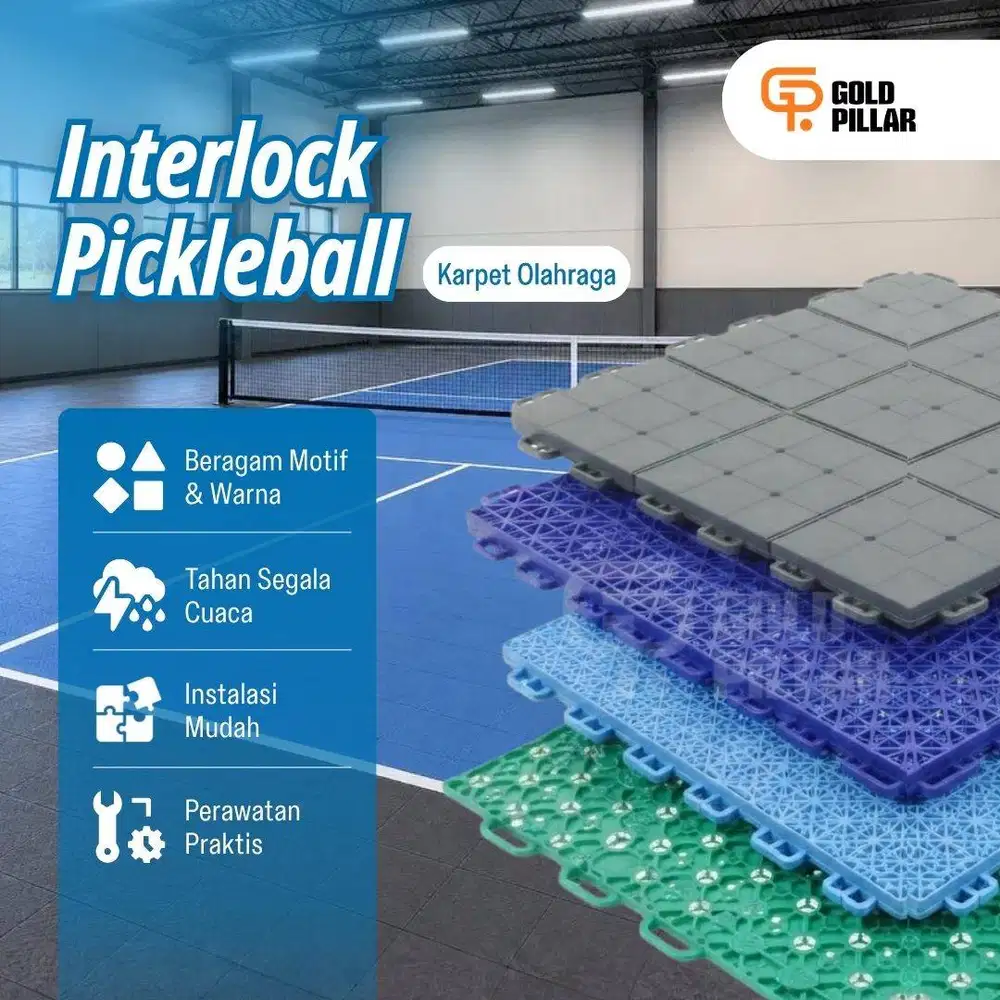 Indoor Pickleball Court - Lantai Interlock Olahraga Pickleball