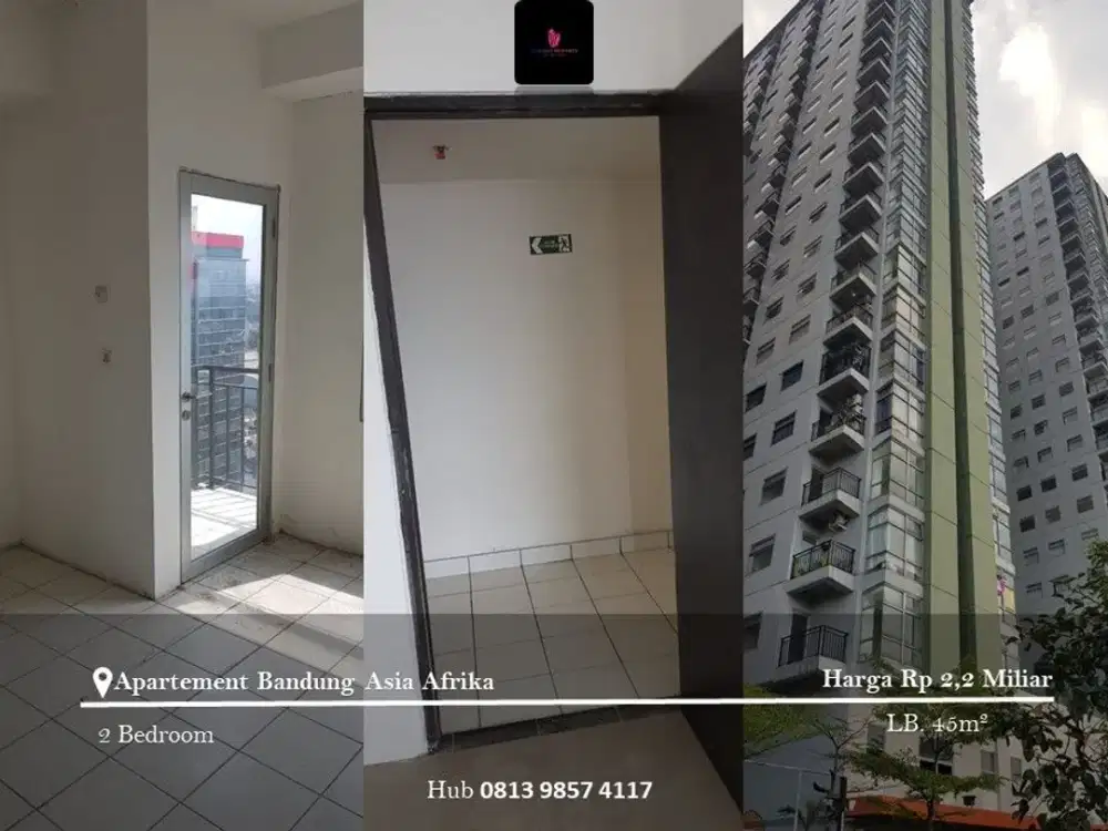 Dijual Apartement Bandung Asia Afrika Mid Floor 2BR Kosongan