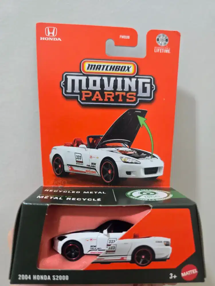 Match Box Moving Part Honda S2000 white 2004