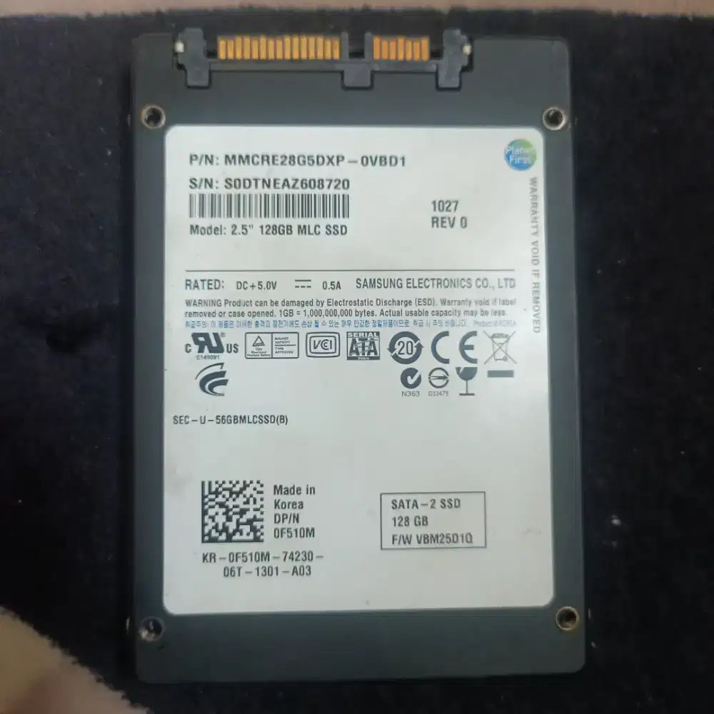 SSD Samsung 128GB 2.5 Inch SATA - Chip MLC Awet & Normal