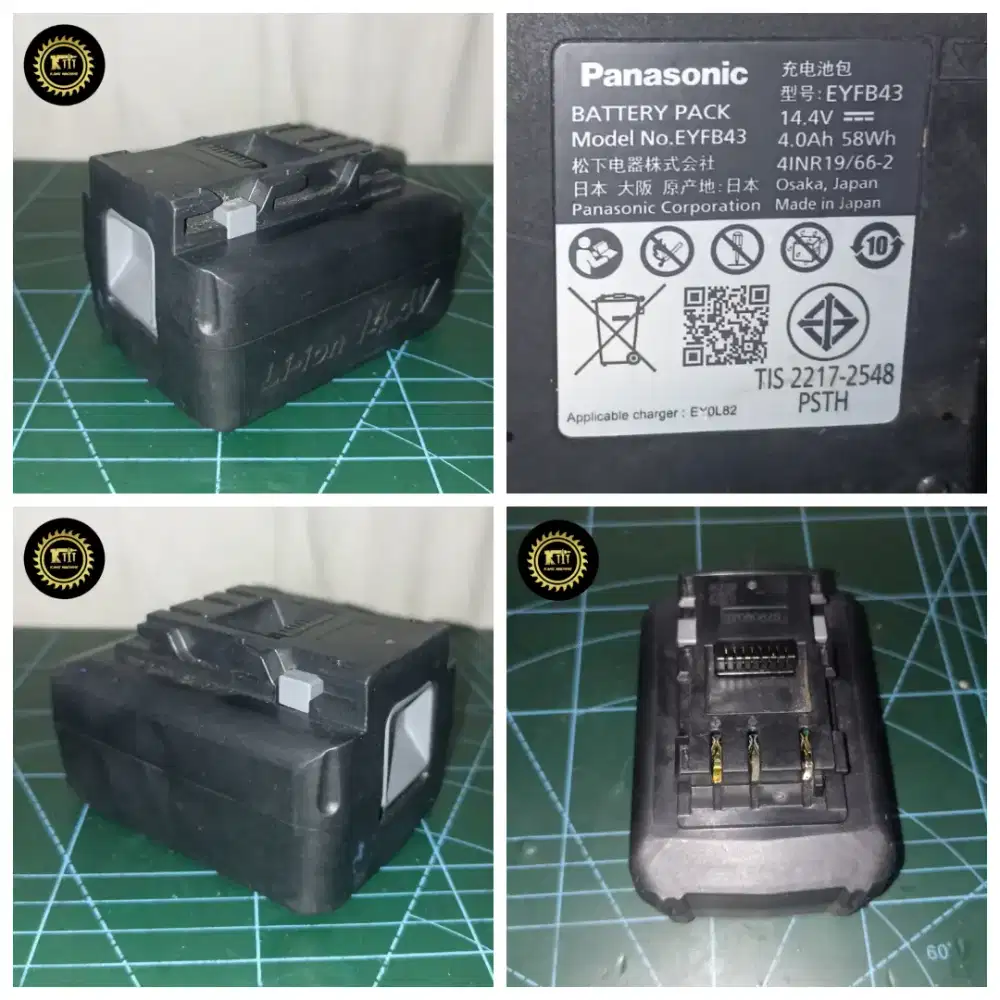 Baterai panasonic Japan 14.4V Li-on battery pack untuk cordless tools