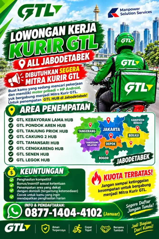 Lowongan Mitra Kurir GTL
